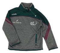 Šedo-tmavozelená sportovní mikina s nápisem a rolákem O´neills