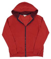 Červená propínací mikina s kapucí H&M