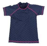 Tmavomodré puntíkované UV tričko Topomini 