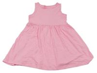 Neonově růžové bavlněné šaty F&F