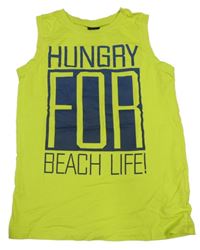 Limetkové tílko s nápisem Chapter young