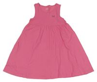 Růžové bavlněné šaty s motýly Topolino