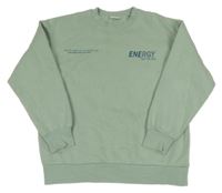 Zelenošedá mikina s nápisem Matalan