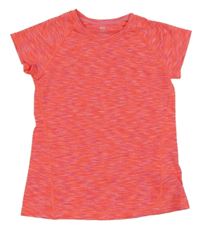 Neonově růžovo-fialové melírované sportovní tričko H&M