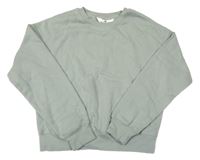 Zelenošedá oversize mikina H&M