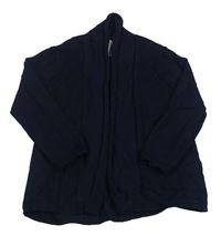 Tmavomodrý pletený cardigan ZARA