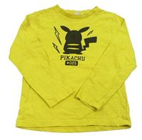 Tmavožluté triko Pikachu