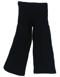 Černé flare teplákové kalhoty H&M