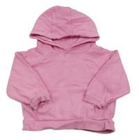Růžová oversize mikina s kapsou a kapucí PRIMARK