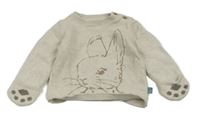 Světlebéžový melírovaný svetr s králíčkem - Peter Rabbit M&S