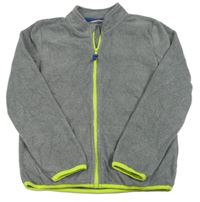 Šedá melírovaná fleecová propínací mikina zn. Kids