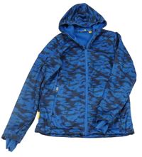 Modro-tmavomodrá army softshellová bunda s kapucí Rocktrail