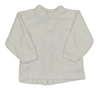 Bílá sametová mikina 