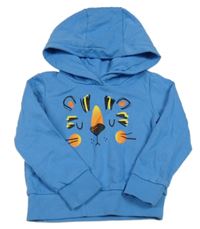 Modrá mikina s tygrem a kapucí Lily & Dan