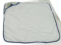 Bílo-tmavomodrá froté zavinovací osuška s kapucí s nákladním autem MODERN BABY