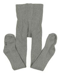 Šedé melírované teplé punčocháče L&D