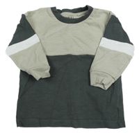 Tmavošedo-světlešedo-bílá melírovaná mikina Next