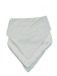 Nové - 3x - Šátek/slinták - bílo/světlemodrý, bílý a světlemodrý s hvězdičkami Matalan