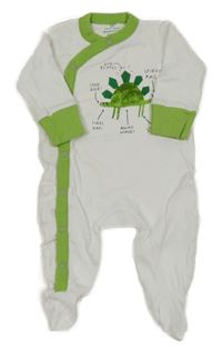 Bílo-zelený overal s dinosaurem Next