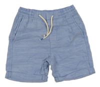 Nové - modré melírované chino plátěné kraťasy H&M