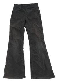 Tmavošedé flare PULL ON manšestráky H&M