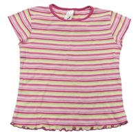 Růžovo-barevné pruhované tričko Palomino