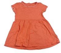 Korálové bavlněné šaty Mothercare