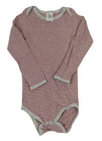 Šedo-vínové melírované pruhované body Pocopiano