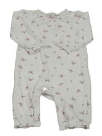 Bílý květovaný overal The Little White Company