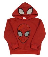 Červená mikina se Spidermanem a kapucí Marvel