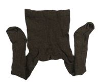 Hnědé melírované žebrované punčocháče H&M