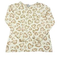 Smetanové vzorované triko Dopodopo