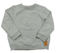 Šedá melírovaná mikina s 3D Mickeym Disney