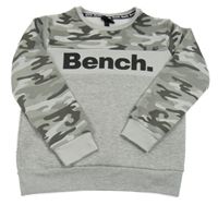 Šedo-army mikina s logem Bench