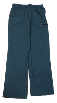 Petrolejové outdoorové roll-up kalhoty Hip&Hopps