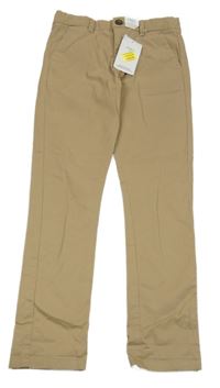 Nové - Hnědé plátěné chino kalhoty M&S