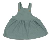 Zelené žebrované úpletové laclové šaty F&F