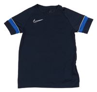 Tmavomodré sportovní funkční tričko s logem Nike