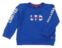 Modrá mikina s nápisem Europe Kids