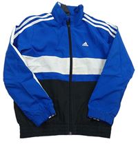 Modro-černá šusťáková sportovní bunda s logem Adidas