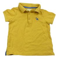 Žluté polo tričko s výšivkou zn. Mothercare