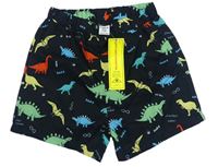 Černo-barevné lehké kraťasy s dinosaury zn. shein