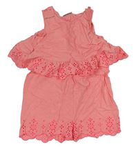 Neonově růžový lehký kraťasový overal s madeirou Matalan
