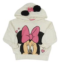 Bílá mikina s Minnie a kapucí Disney