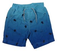 Modré plážové kraťasy s želvami Mothercare