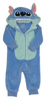 Modrá plyšová kombinéza s kapucí - Stitch Primark