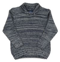 Tmavomodrý melírovaný svetr Dopodopo