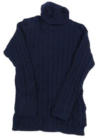 Tmavomodrý vzorovaný lehký rolák Next