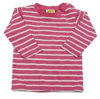 Růžovo-bílé pruhované triko 