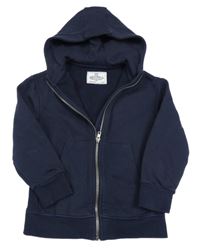 Tmavomodrá propínací mikina s kapucí M&S